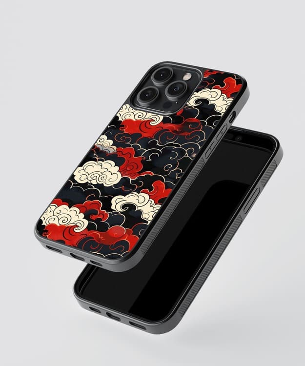 Japanese Art Clouds Glass Case