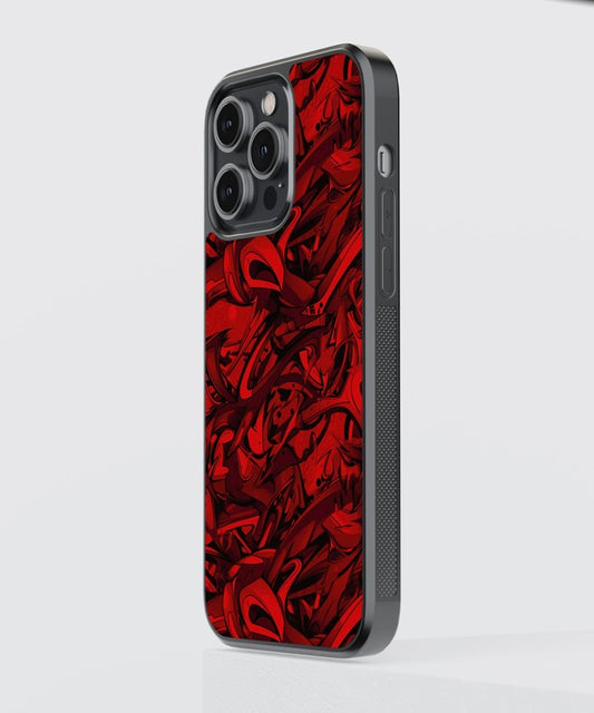 Abstract Red Glass Case
