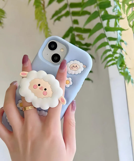 Cute Fluffy Sheep Soft Silicone Case