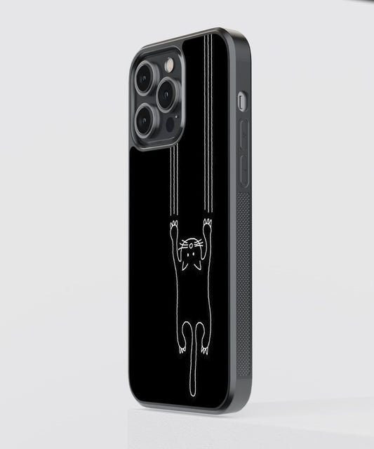 Cat Falling Glass Case