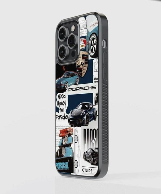 Porsche Classic Poster Glass Case