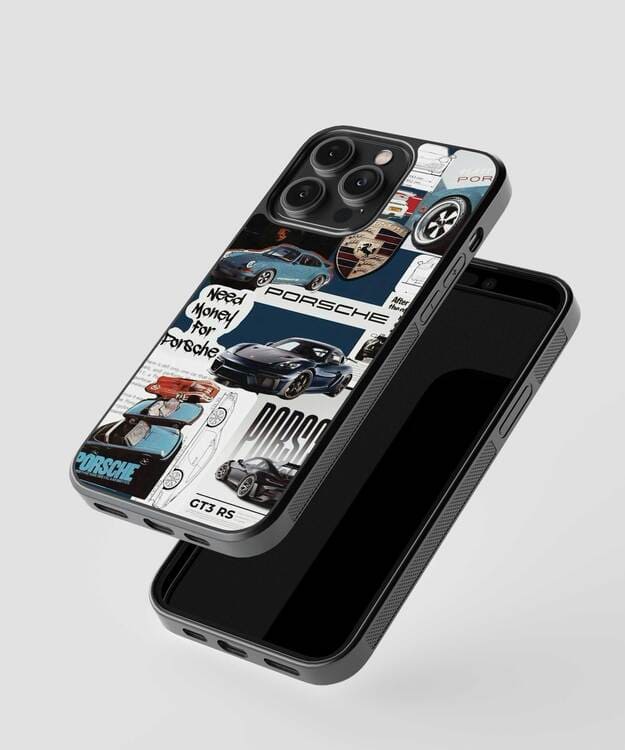 Porsche Classic Poster Glass Case