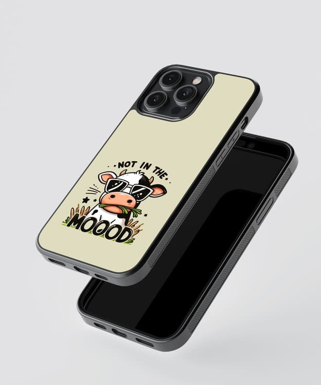 Mood Cow Cute Glass Case