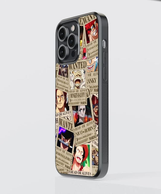 Wanted Anime Poster Glass Case