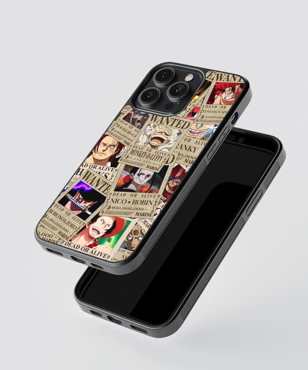 Wanted Anime Poster Glass Case