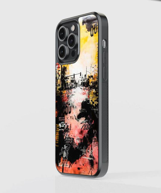 Abstract Splash Art Glass Case