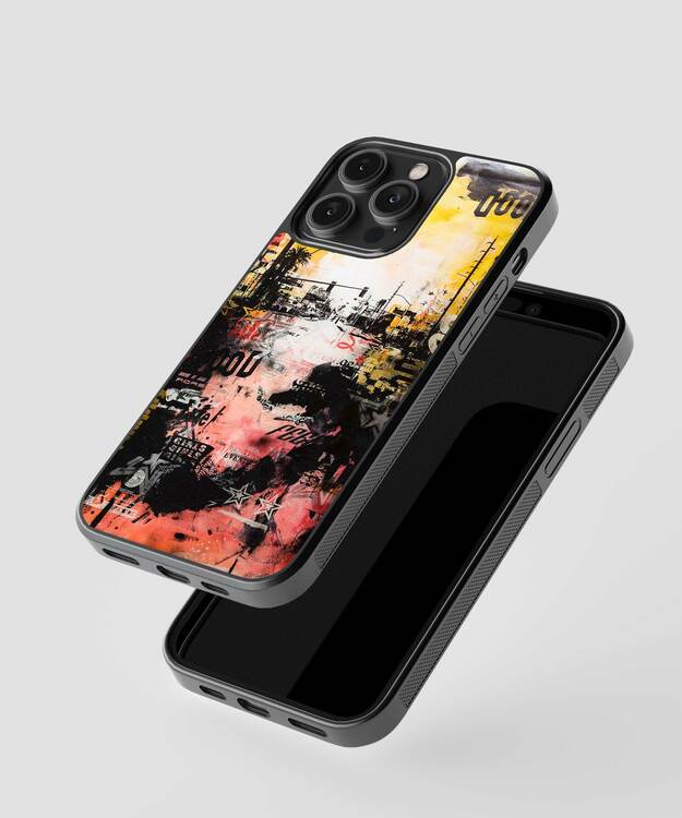 Abstract Splash Art Glass Case