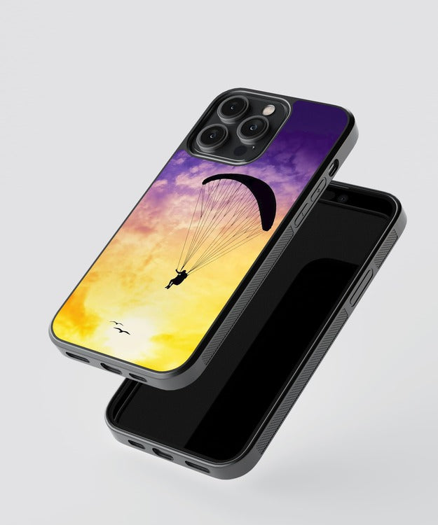 Paragliding Aesthetic Sky Glass Case