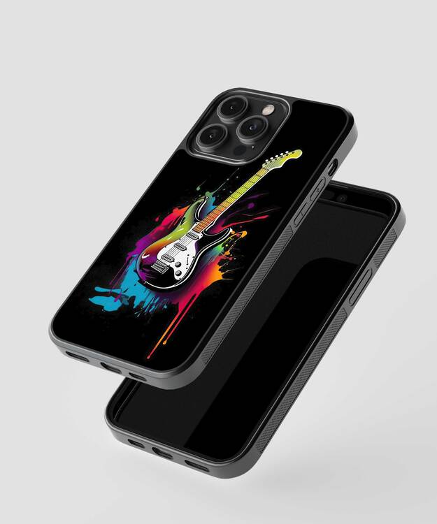 Guitar Art Glass Case