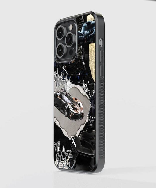 Luxury Car Poster Glass Case