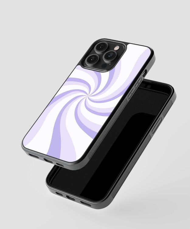 Lavender Spiral Glass Case