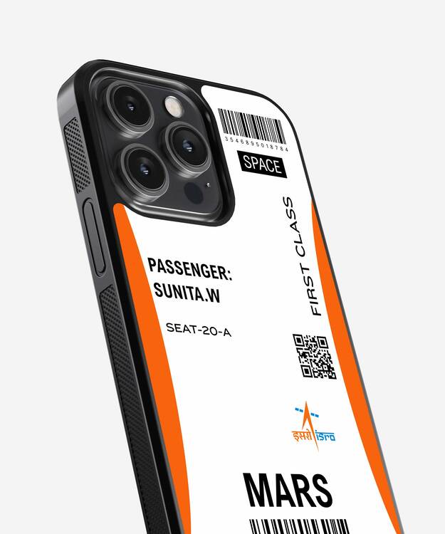 Mission Mars Boarding Pass Custom Glass Case
