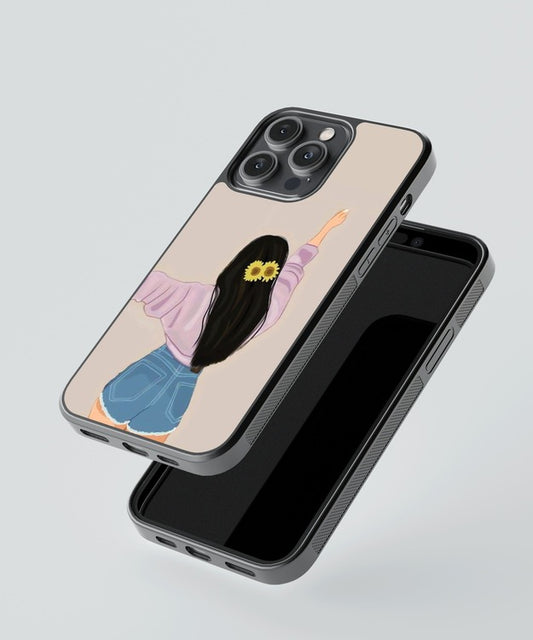 Lavender Girl Aesthetics Glass Case