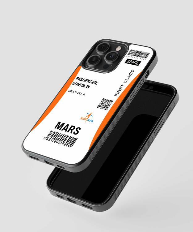 Mission Mars Boarding Pass Custom Glass Case