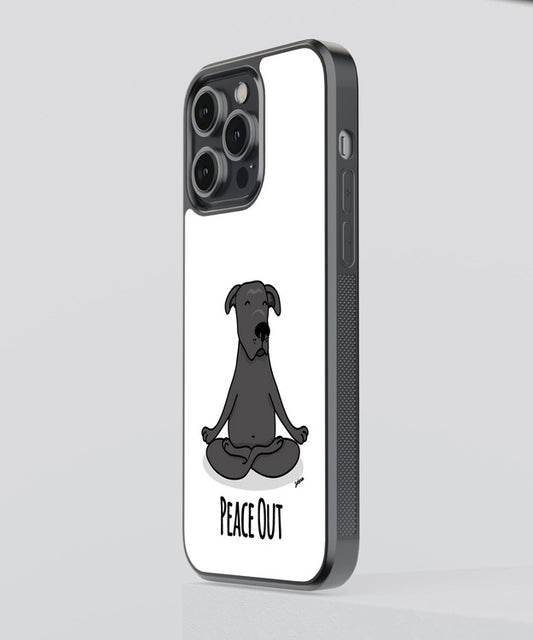 Peace Out Dog Glass Case