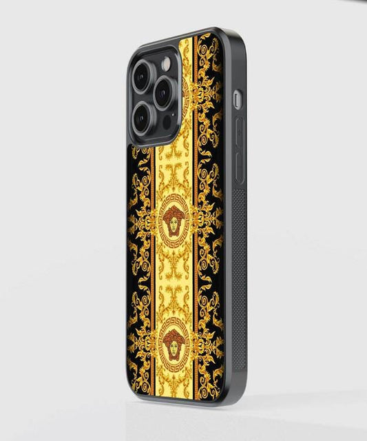 Iconic Versace Gold Glass Case