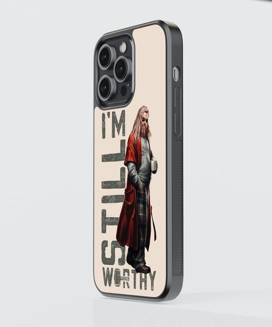 Thor I'M Still Worthy Glass Case