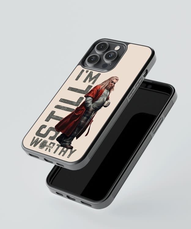 Thor I'M Still Worthy Glass Case