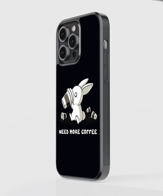 Need More Coffee Glass Case