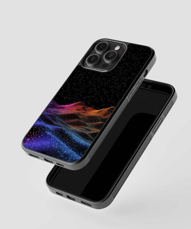 Neon Celestial Space Glass Case