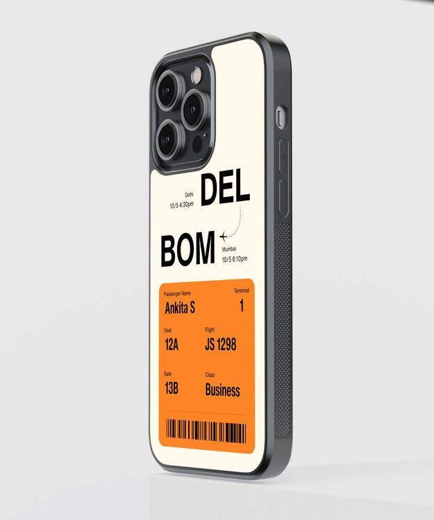 Customize Your Boarding Pass Glass Case