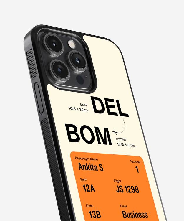 Customize Your Boarding Pass Glass Case