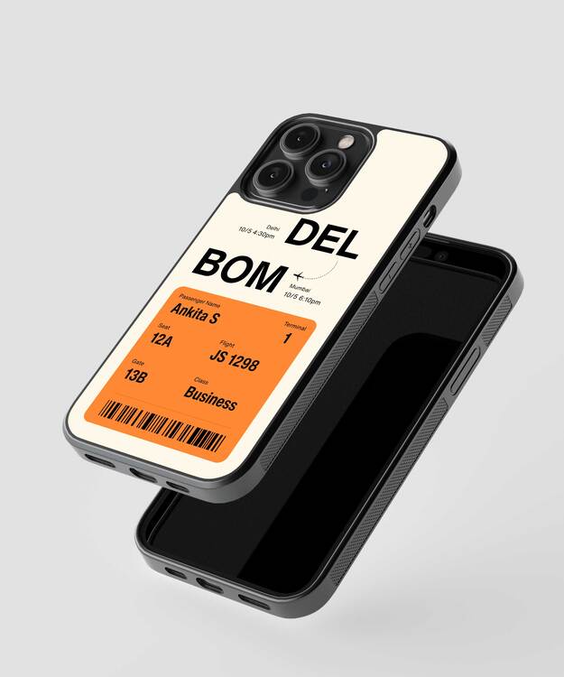 Customize Your Boarding Pass Glass Case