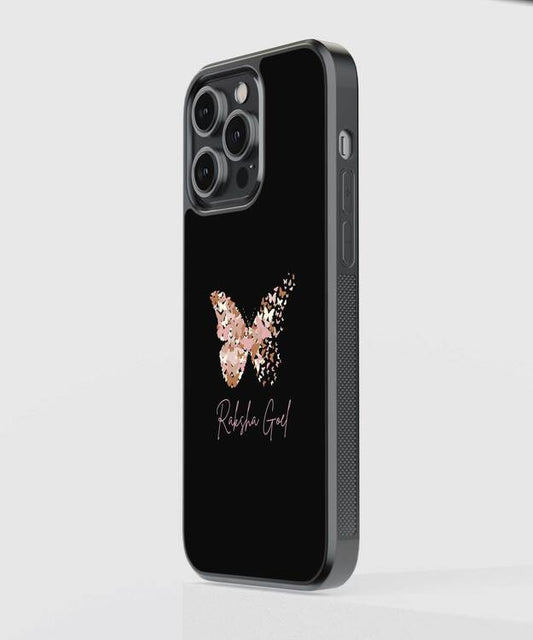 Butterfly Custom Name Aesthetics Glass Case