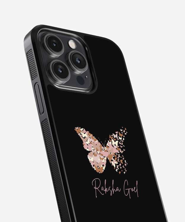 Butterfly Custom Name Aesthetics Glass Case