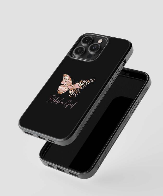 Butterfly Custom Name Aesthetics Glass Case