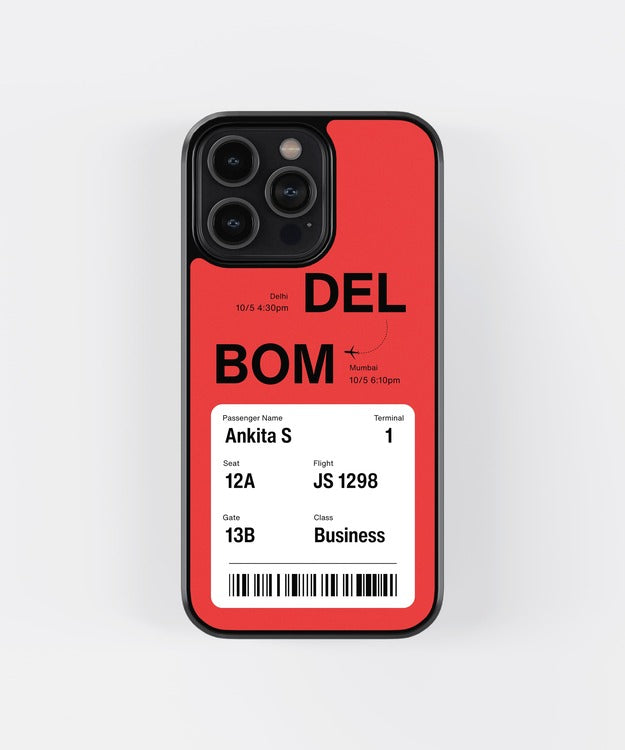 Customize Your Boarding Pass Glass Case