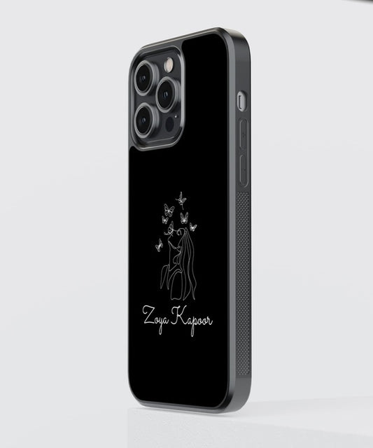 Custom Name Line Art Glass Case