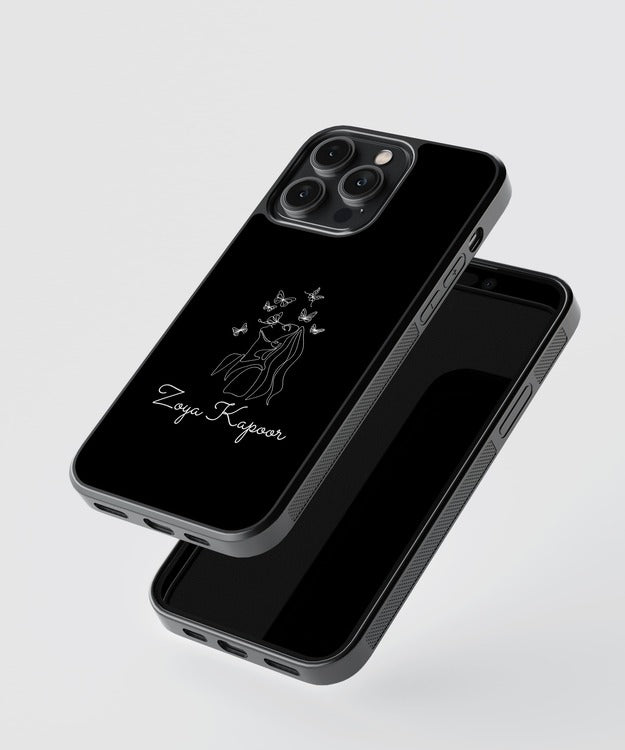 Custom Name Line Art Glass Case