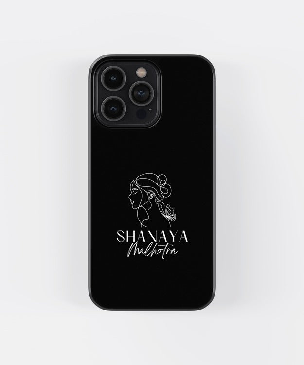 Stylish Custom Name Glass Case