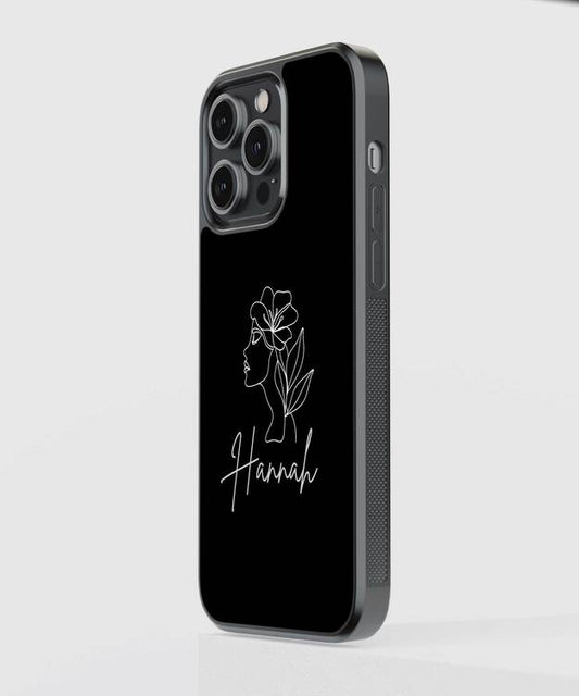 Custom Name Line Art Glass Case