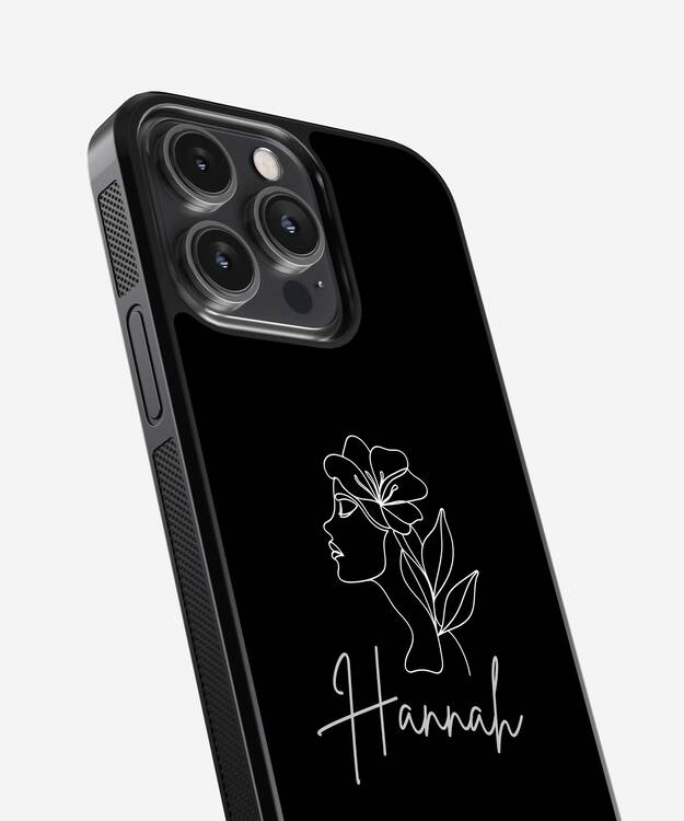 Custom Name Line Art Glass Case
