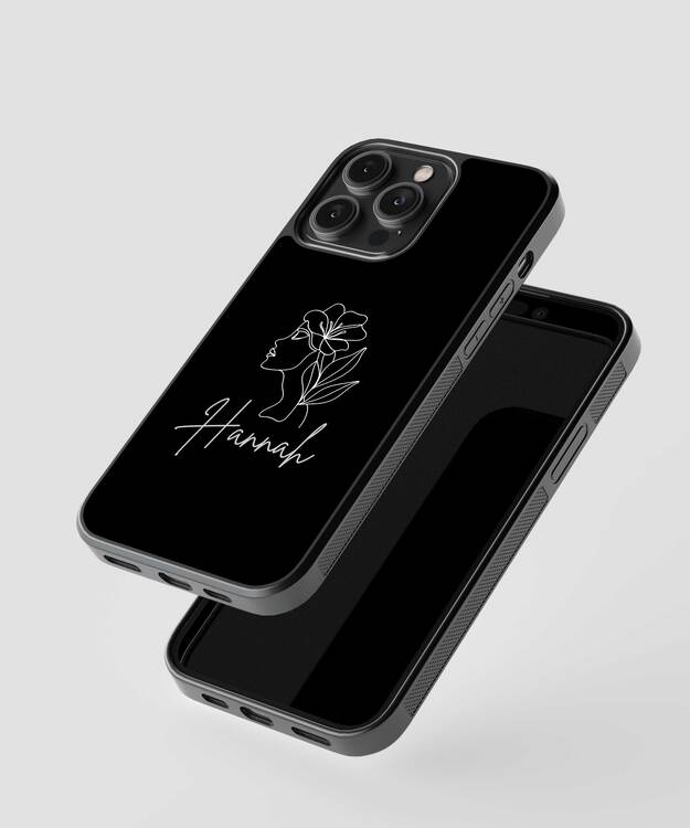 Custom Name Line Art Glass Case