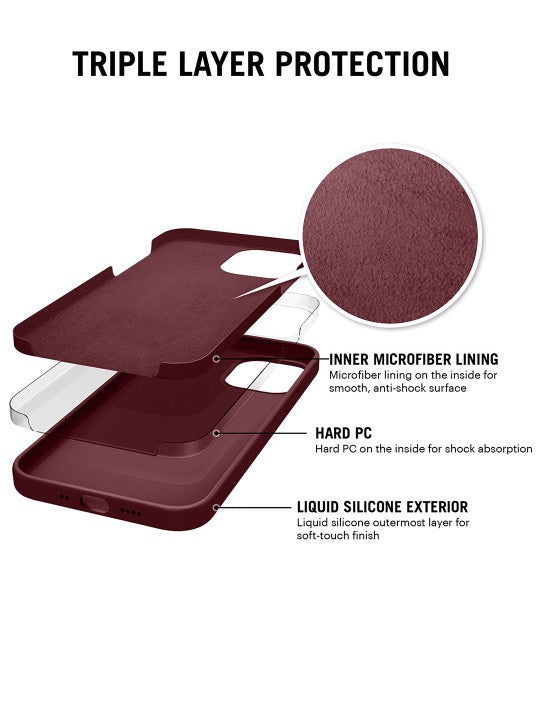 Solid Maroon Silicone Case