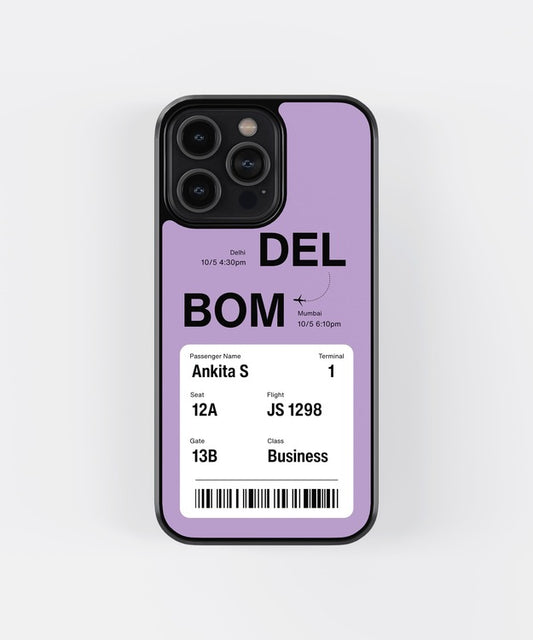 Customize Your Boarding Pass Glass Case