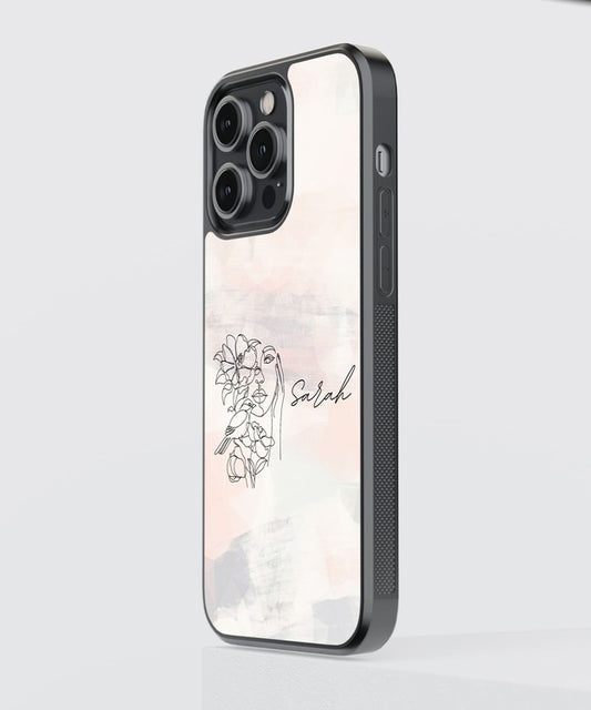 Beautiful Name Custom Illustration Glass Case