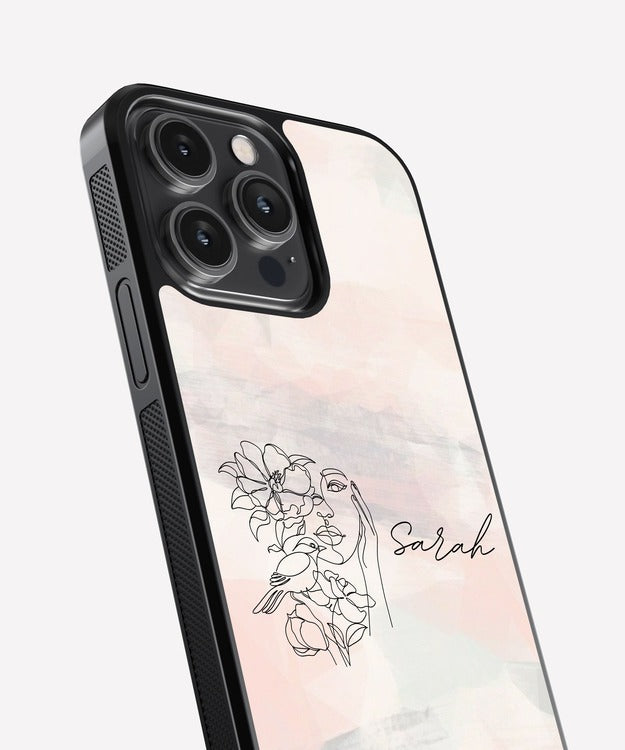 Beautiful Name Custom Illustration Glass Case