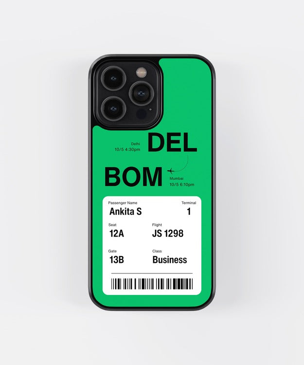 Customize Your Boarding Pass Glass Case