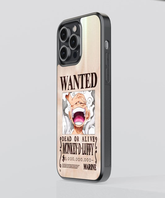 Wanted Luffy Anime Glass Case