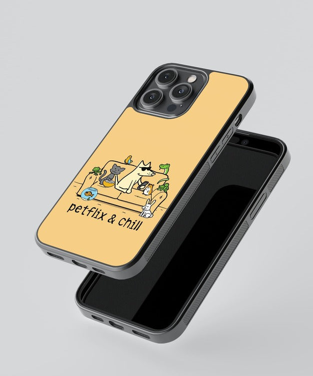 Petflix And Chill Dog Glass Case