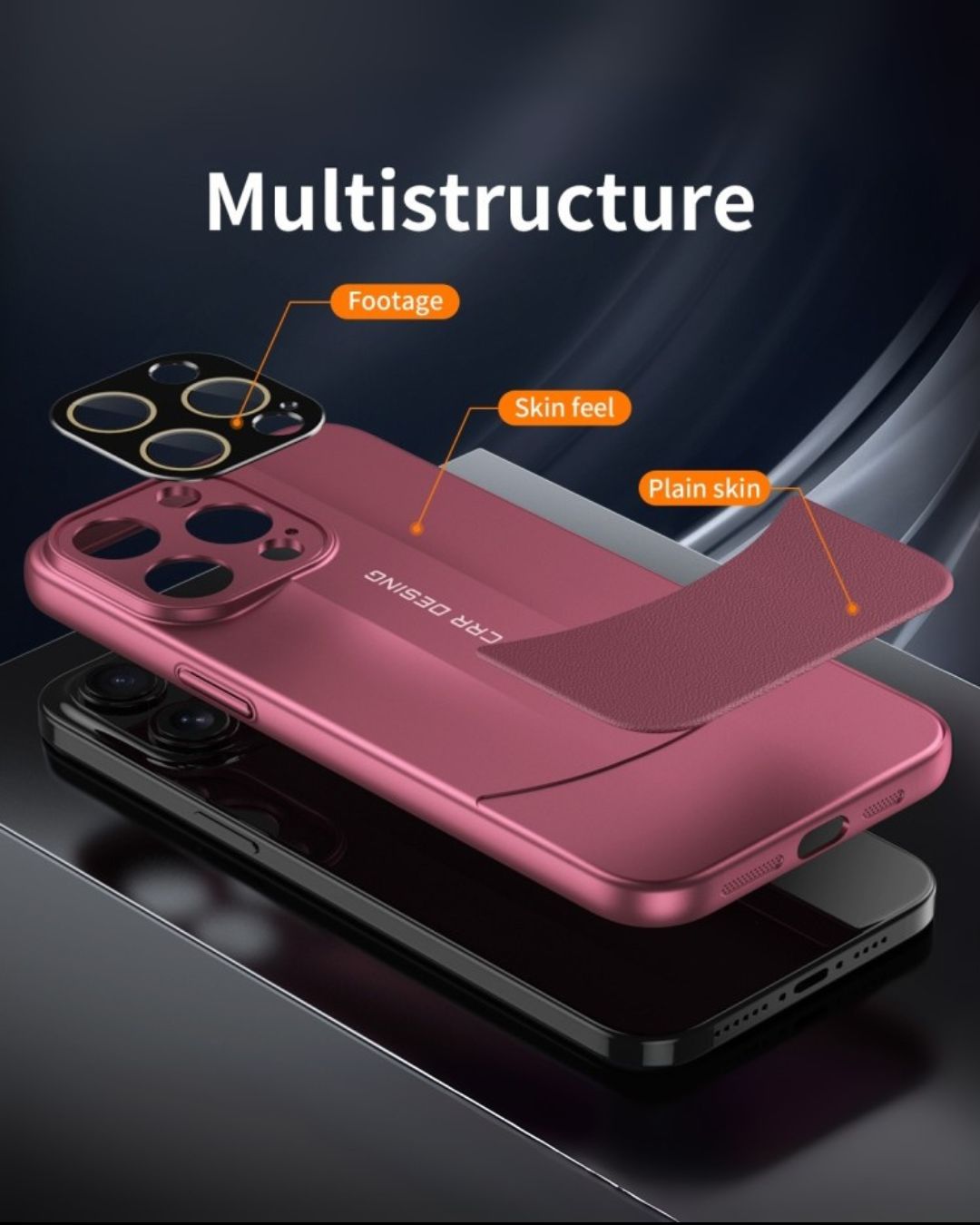 Sports Design Luxury Matte Case with Leather Grip