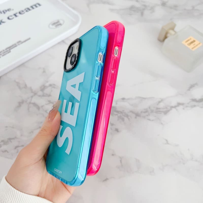 Neon Blue Sea Silicon Case
