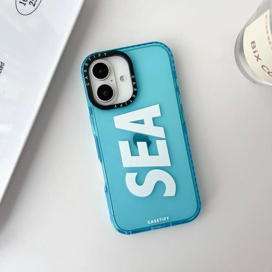 Neon Blue Sea Silicon Case