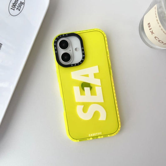 Neon Yellow Sea Silicon Case