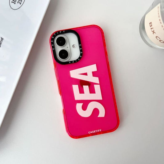 Neon Pink Sea Silicon Case