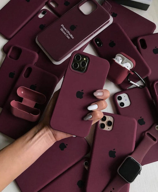 Solid Maroon Silicone Case